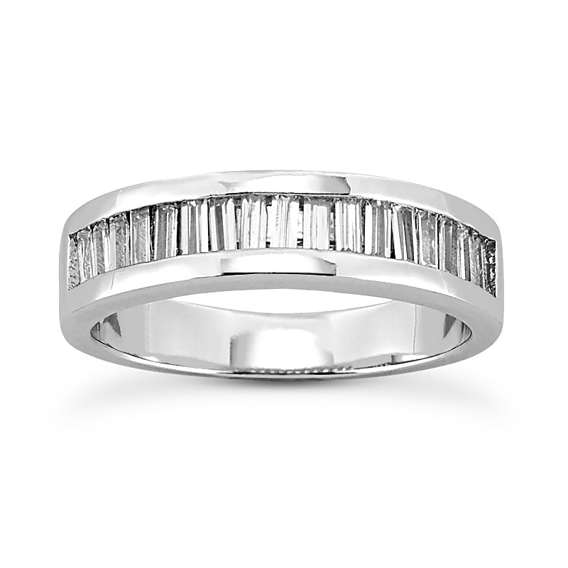 Straight Baguette Diamond Wedding Band (Total Diamond Weight 0.68ct, Quality GH-VS)