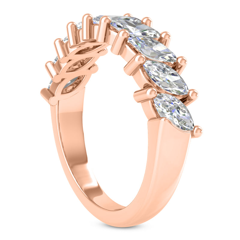 Marquise Diamond Wedding Band (Total Diamond Weight 1.35ct, Quality GH-VS)