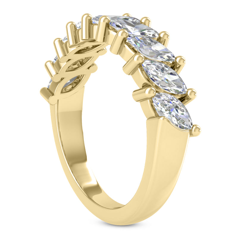 Marquise Diamond Wedding Band (Total Diamond Weight 1.35ct, Quality GH-VS)