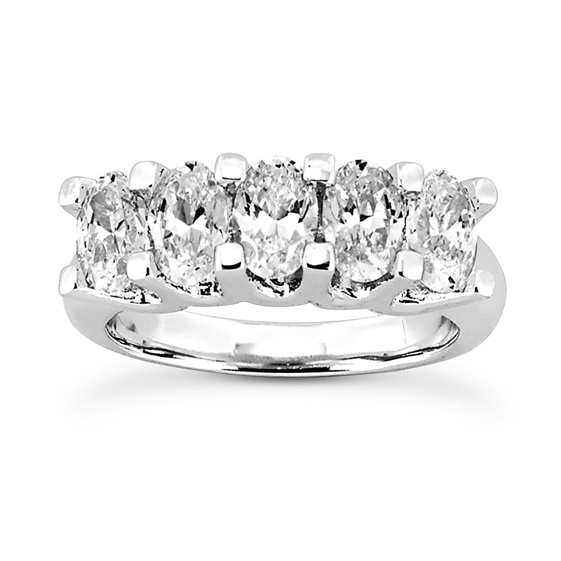 Oval Diamond Wedding Band (Total Diamond Weight 1.25ct, Quality GH-VS)