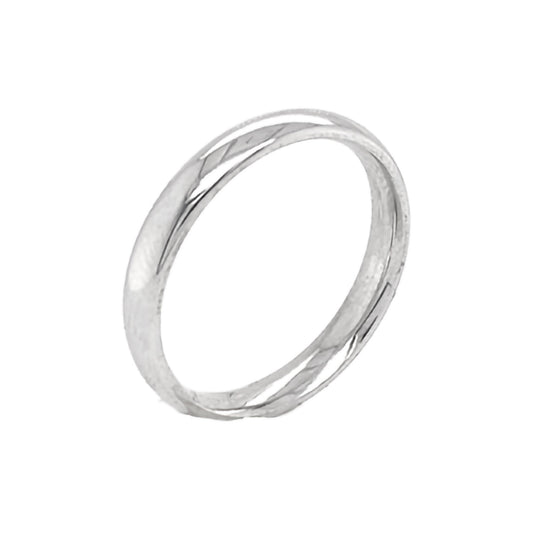 Half-Round Comfort Fit Polished Gold Wedding Band 3MM